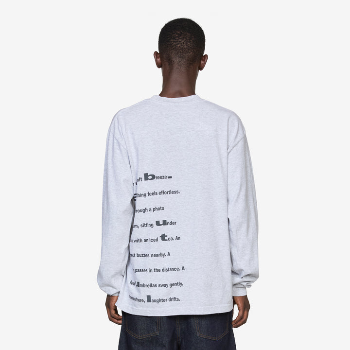 Poem Longsleeve T-Shirt Heather Grey