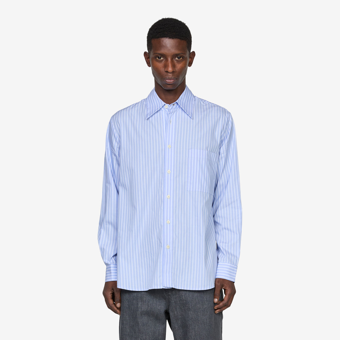 Evening Shirt Blue Stripe Shirts