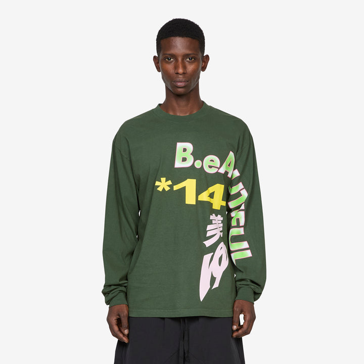 Rabbit Longsleeve T-Shirt Green Front