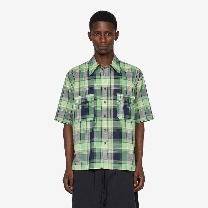 Cottage Shirt Green Plaid Front