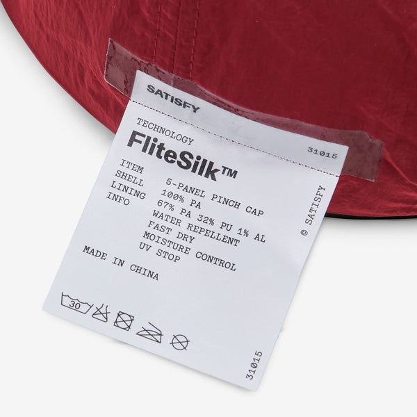 FliteSilk™ 5 Panel Pinch Cap Burgundy Headwear