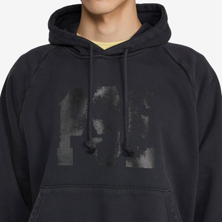Raglan Drawstring Hoodie Vintage Black