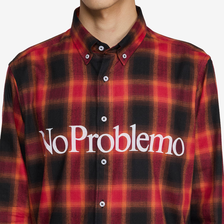 No Problemo Plaid Longsleeve Shirt Red