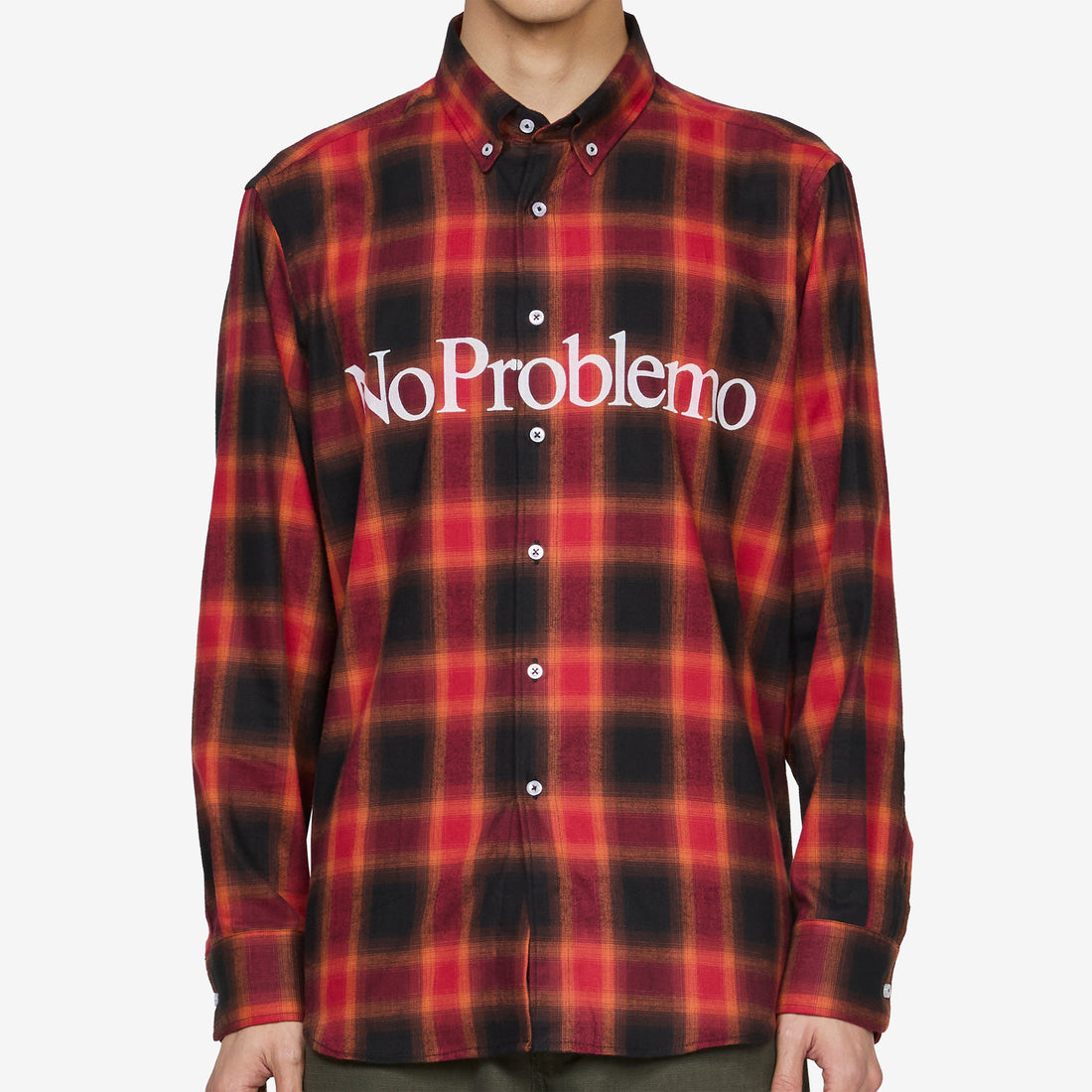 No Problemo Plaid Longsleeve Shirt Red Shirts