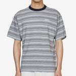Knitted Stripes T-Shirt White | Grey | Black