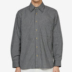 Longsleeve Black Plaid Shirt Black | White