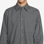 Longsleeve Black Plaid Shirt Black | White