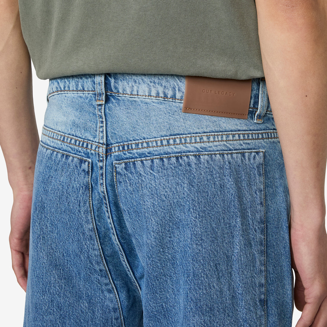 Third Cut Jeans Patched Saddle Repair Wash Pants