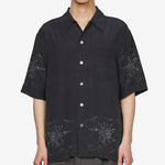 Every Shirt Short Sleeve Skull Vine Print