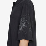 Every Shirt Short Sleeve Skull Vine Print