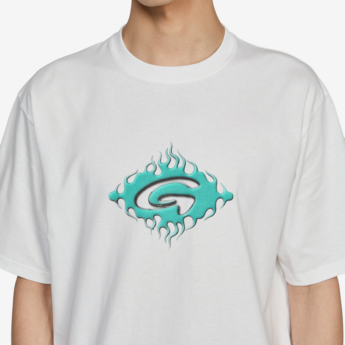 Flames T-Shirt White Tees