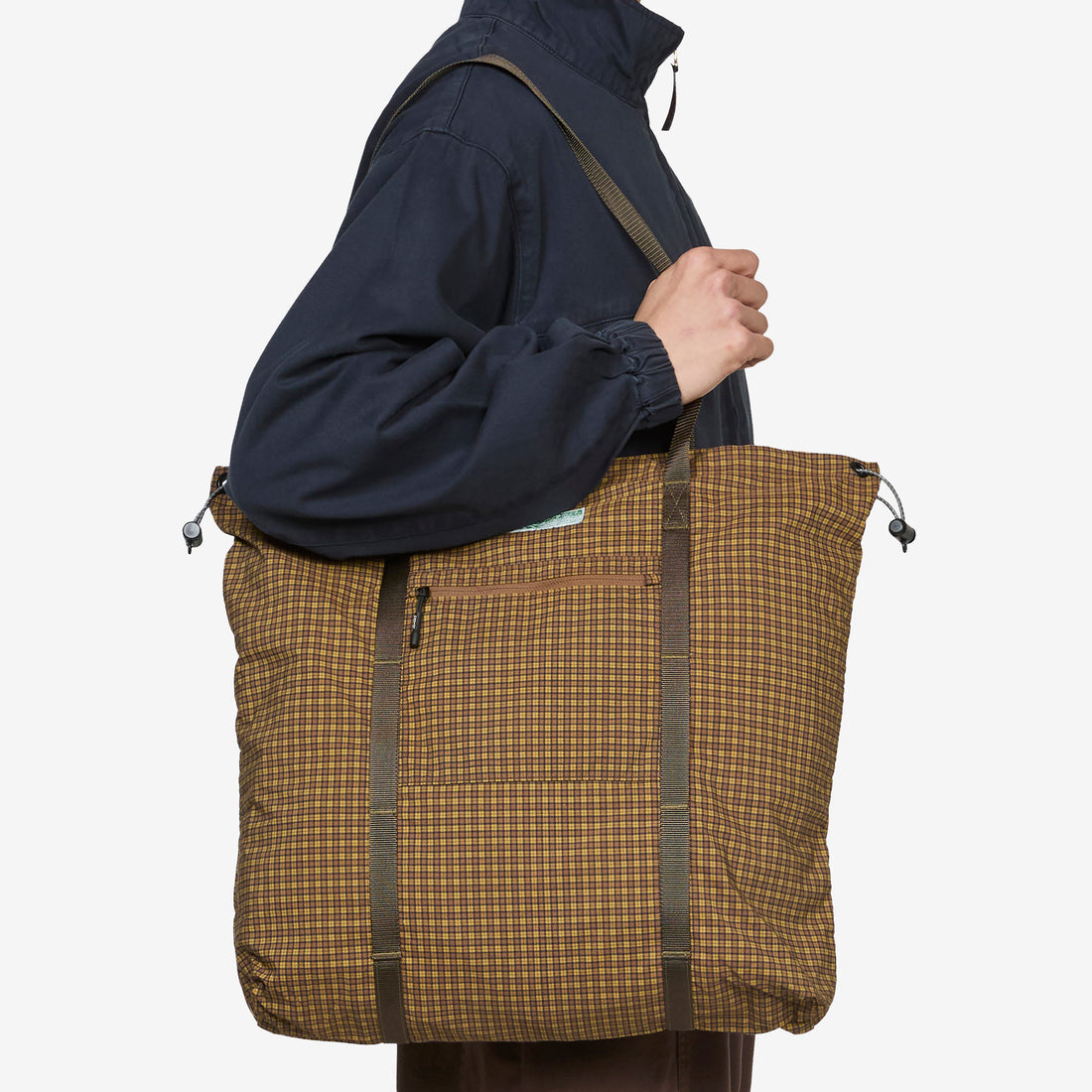 Utility Tote Bag Brown Check Bags