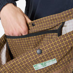 Utility Tote Bag Brown Check