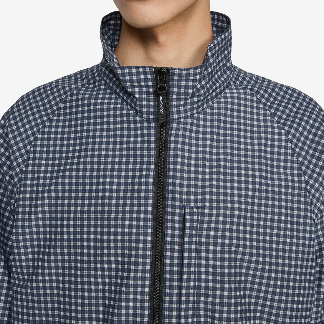 Mini Check Nylon Jacket Navy Check Jackets
