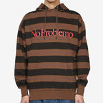 No Problemo Striped Hoodie Brown