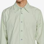Longsleeve Green Stripe Poplin Shirt Green | White | Yellow