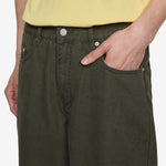 Loose Cut Cotton Ripstop Pants Washed Khaki
