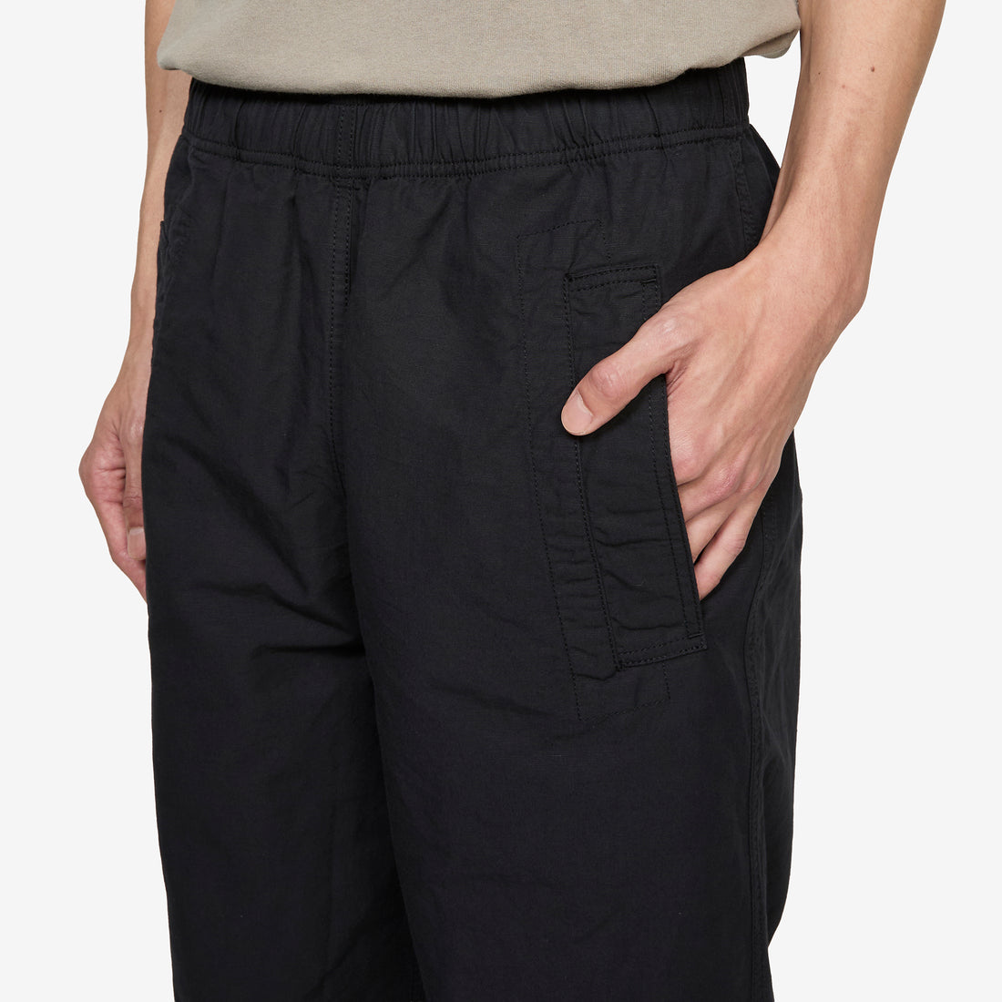Wide Leg Jogger Black Pants