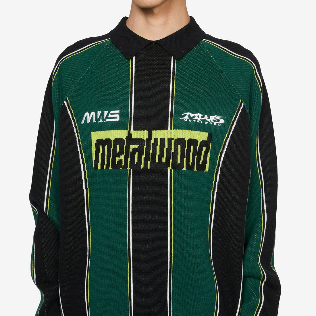 Knit Football Top Green Jumpers