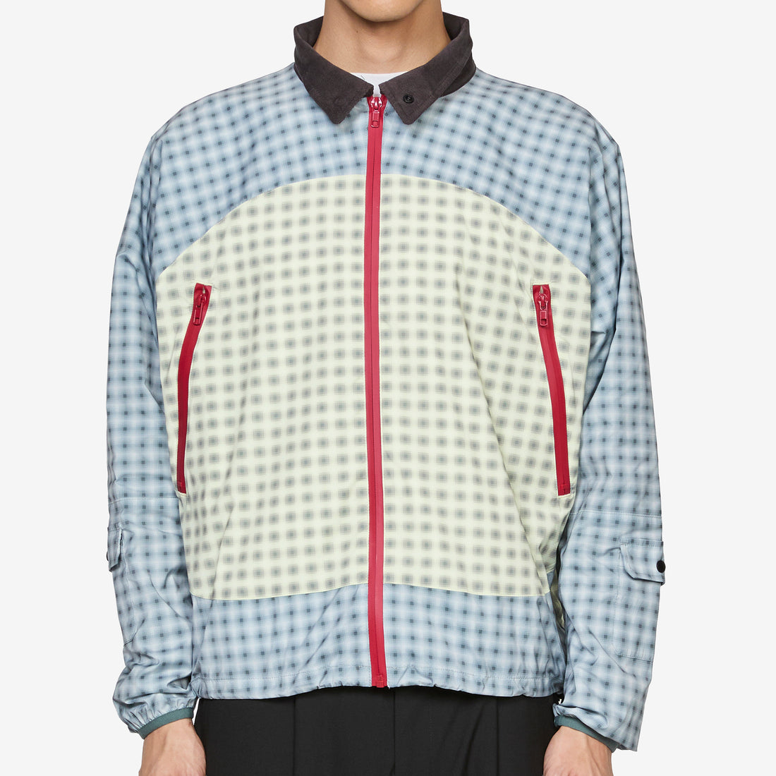 Double Plaid Windbreaker Jacket Multicolor Jackets