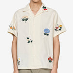 Embroidery Flowers Shirt Natural