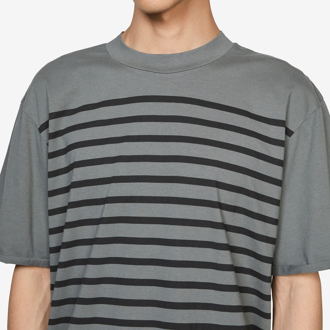 Overdye Stripe T-Shirt Carbon | Black Tees