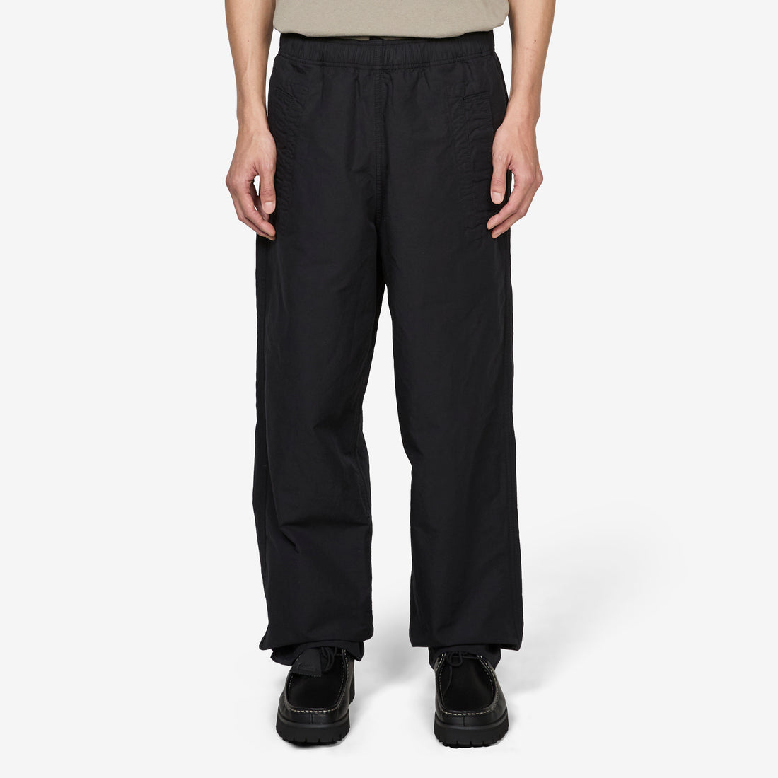 Wide Leg Jogger Black Pants