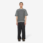 Overdye Stripe T-Shirt Carbon | Black