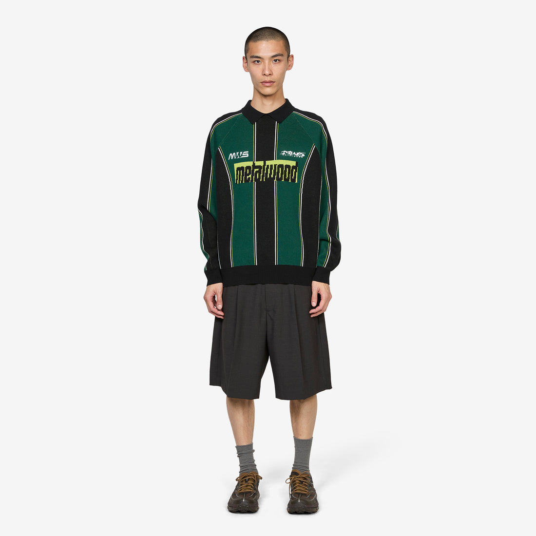Knit Football Top Green Jumpers