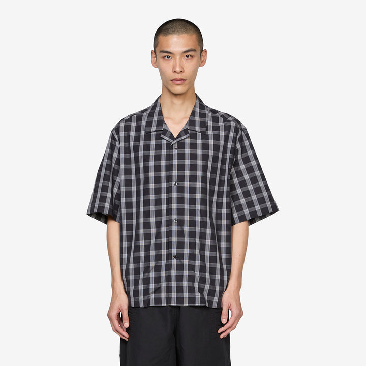 Kline Shirt Black | Parchment Check Front