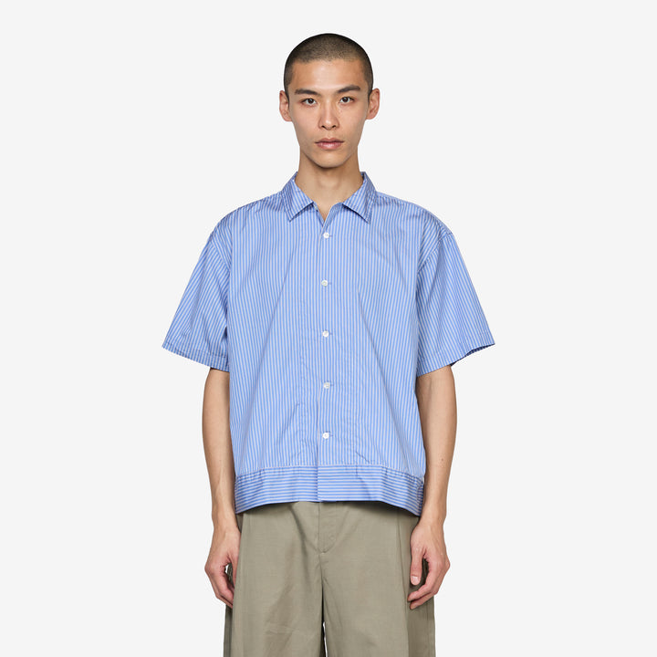Claude Striped Shirt Blue Stripe Front