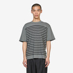 Overdye Stripe T-Shirt Carbon | Black