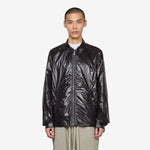 Zipfront Jacket Black Shiny Light Nylon