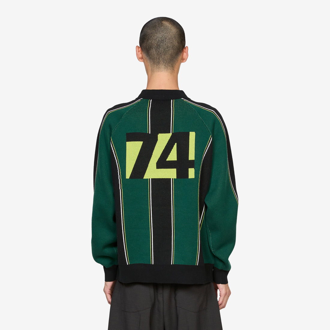 Knit Football Top Green Jumpers