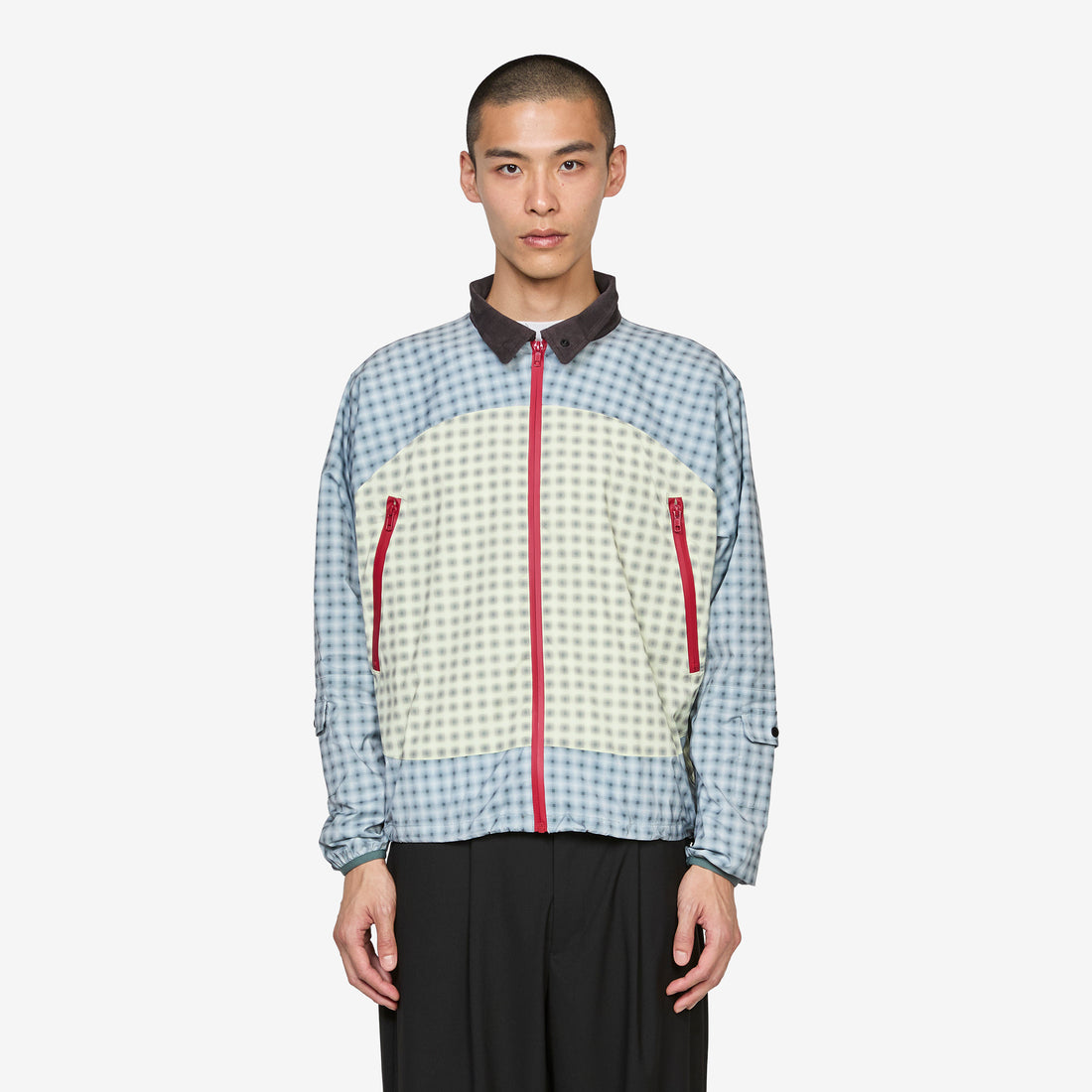 Double Plaid Windbreaker Jacket Multicolor Jackets