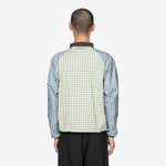 Double Plaid Windbreaker Jacket Multicolor