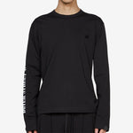 Print On Sleeve Longsleeve T-Shirt Black