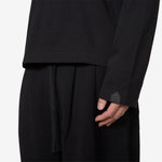 Print On Sleeve Longsleeve T-Shirt Black