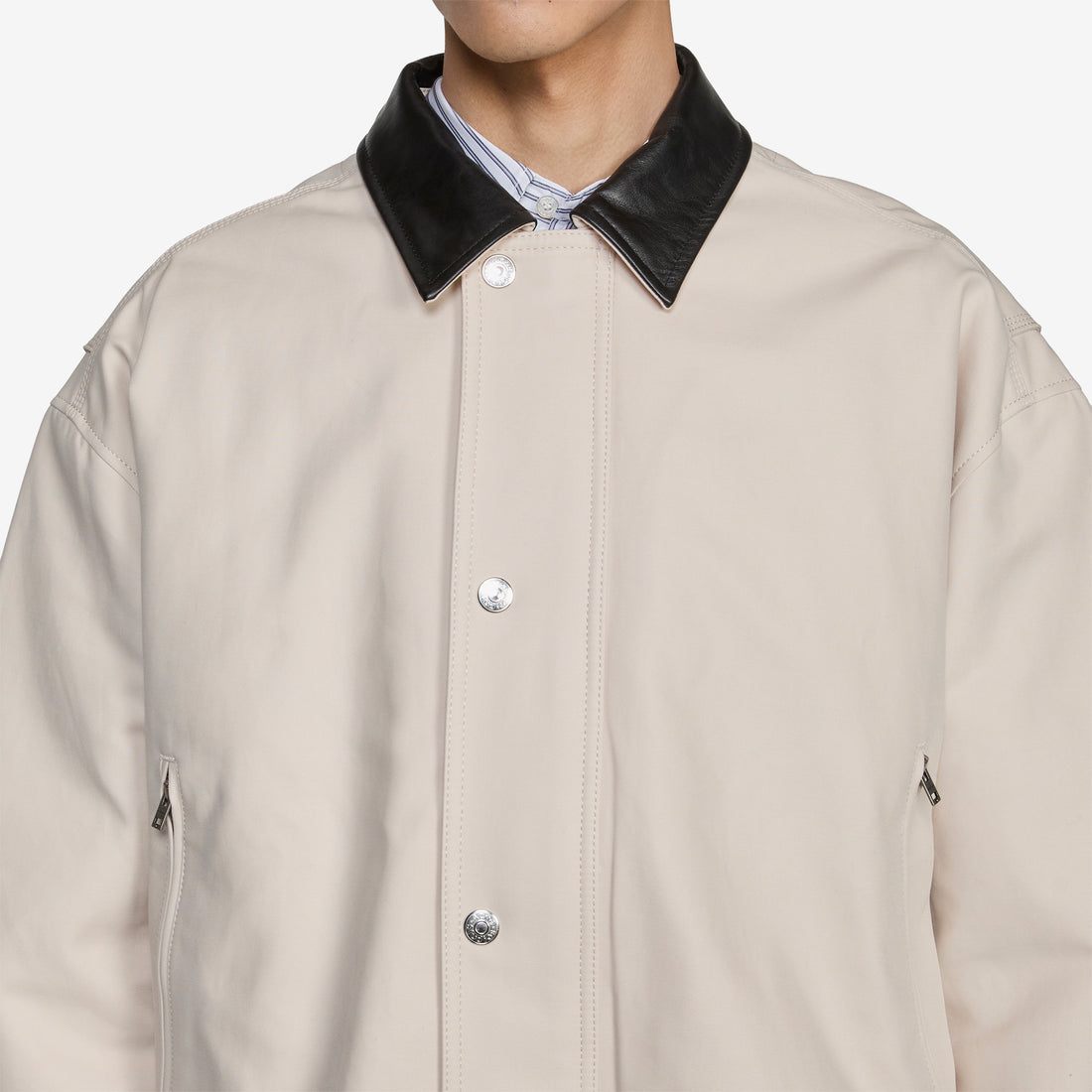 Opado Double Cotton Satin Jacket Light Taupe Jackets