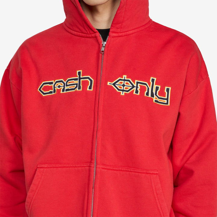 Protocol Zip-Thru Hood Washed Red
