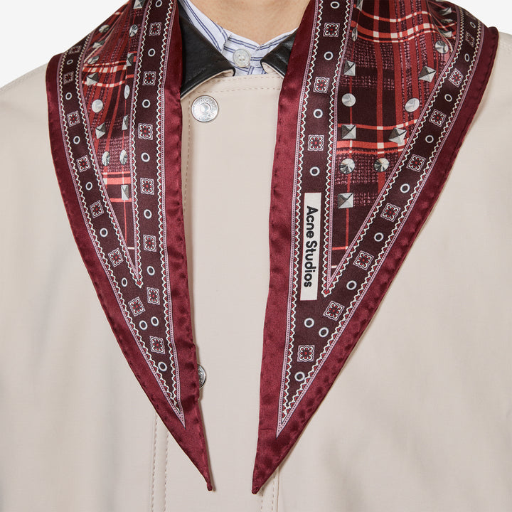 Volta Triangle Check Bandana Burgundy | Brown