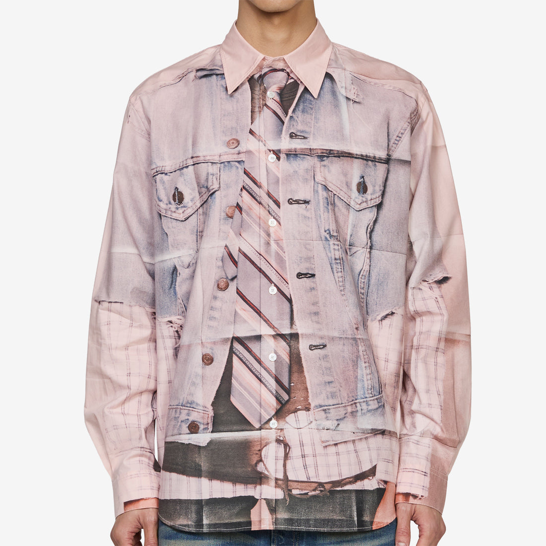 Sarona Longsleeve Photopaper Poplin Shirt Pink Shirts