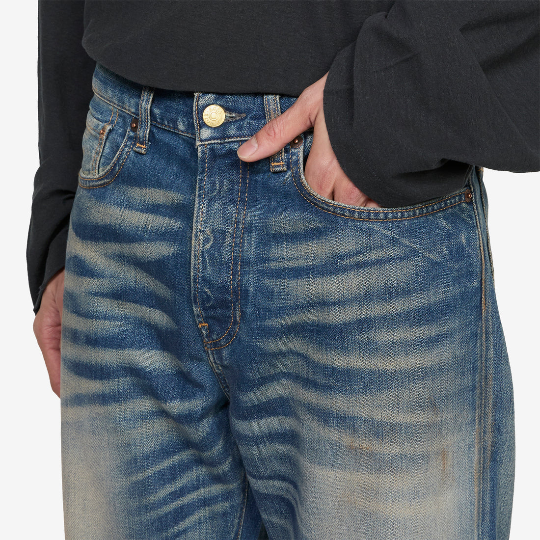 2010M Regular Fit Jeans Mid Blue Pants
