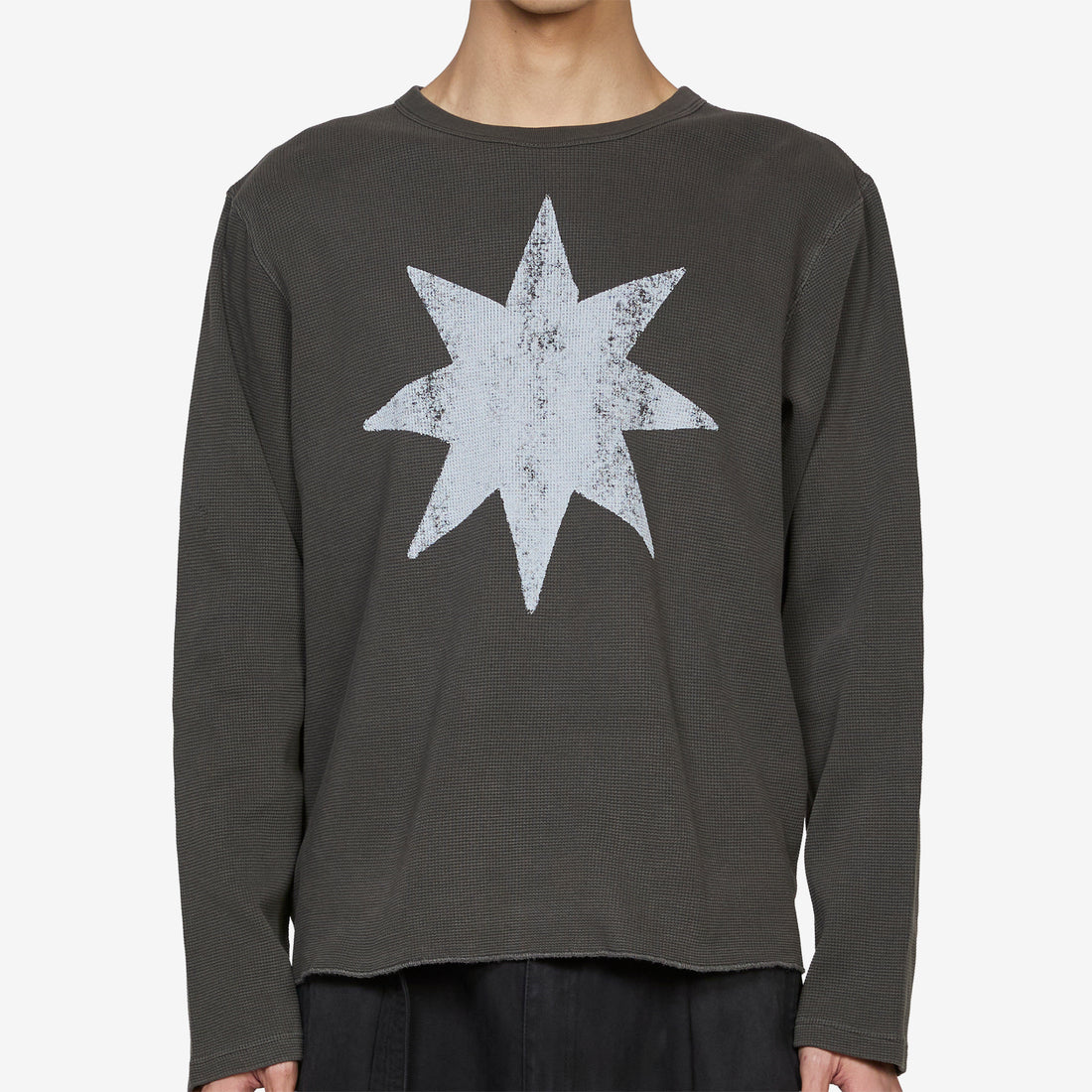 Star Drive Waffle Longsleeve Charcoal Tees