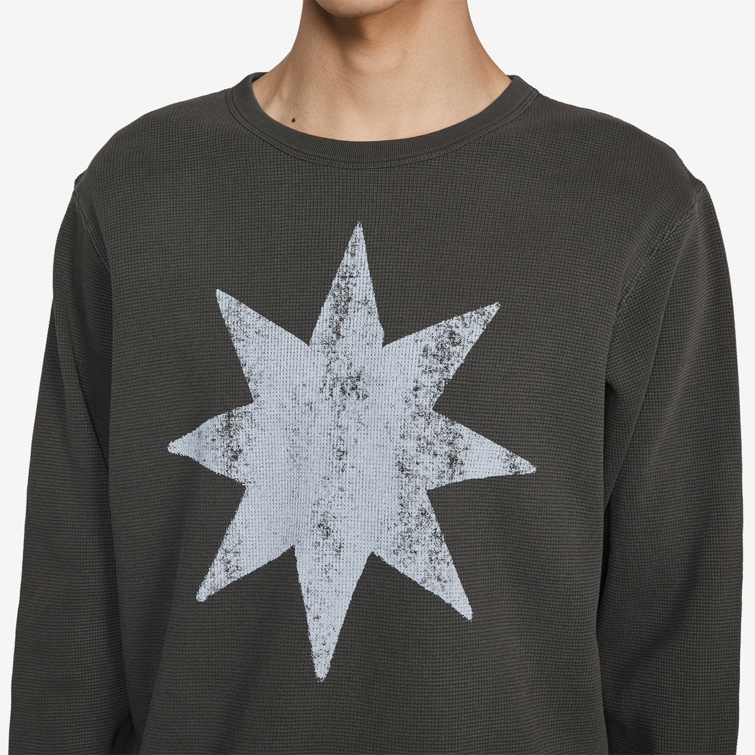 Star Drive Waffle Longsleeve Charcoal Tees