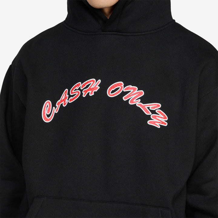 Grid Logo Pullover Hood Black