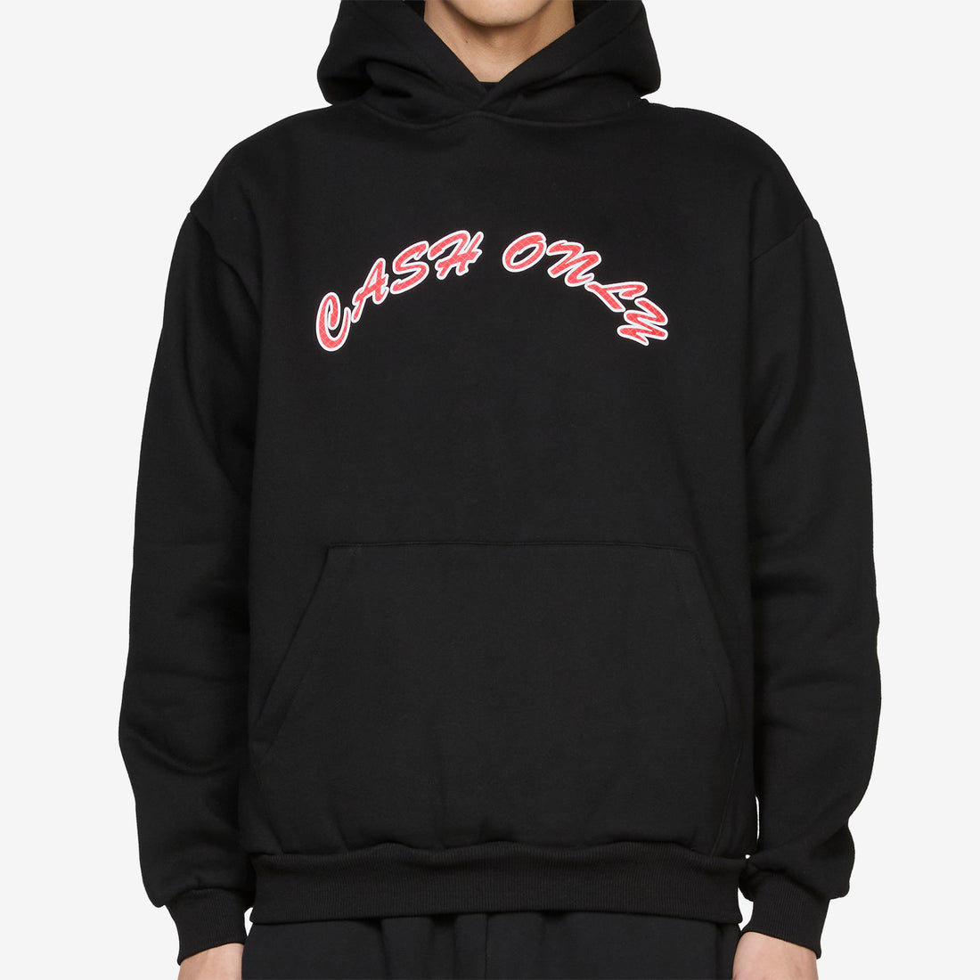 Grid Logo Pullover Hood Black Jumpers