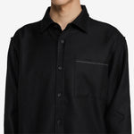 Hold Longsleeve Pocket Shirt Black | White
