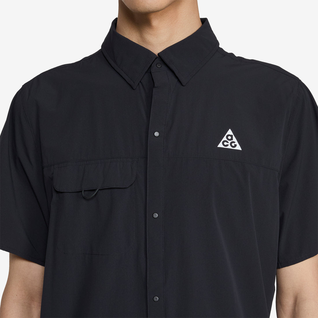 ACG 'Aireez' Button-Up Trail Running Top Black | Summit White Shirts