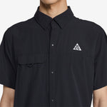 ACG 'Aireez' Button-Up Trail Running Top Black | Summit White